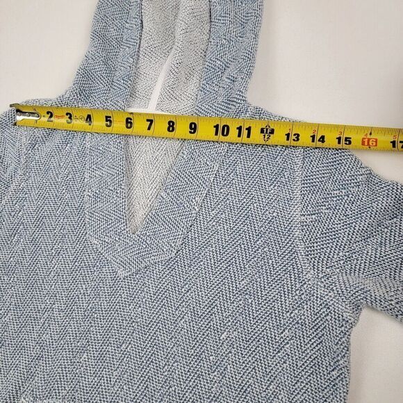 Faherty Hoodie Adult Blue Pullover Pocket Whitewater Drug Rug Womens XS - Picture 6 of 10